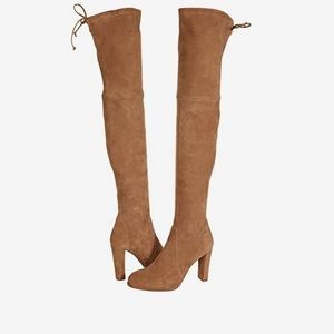 STUART WEITZMAN WOMENS CAMEL HIGHLAND OVER THE KNEE BOOT SIZE 8.5